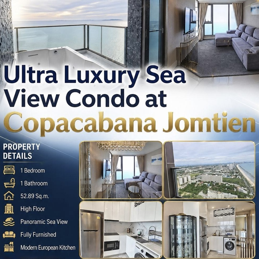 Ultra-Luxury Sea View Condo at Copacabana Jomtien, Pattaya